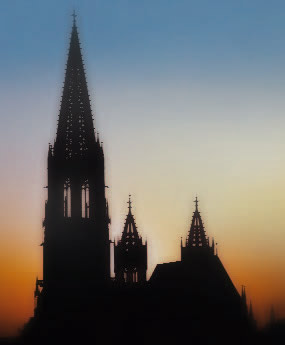 Freiburg bei Sonnenuntergang